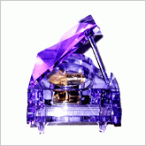 高档精美紫水晶八音盒钢琴